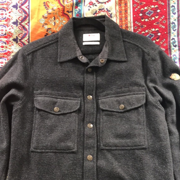 Fjallraven mens small Canada wool shirt jacket. Grey. - Picture 2 of 7